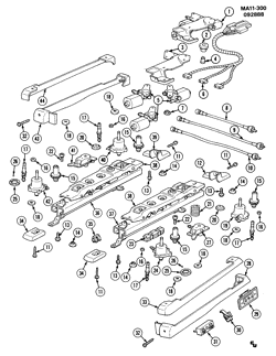 REAR GLASS-SEAT PARTS-ADJUSTER Buick Century 1986-1988 A ADJUSTER ASM/SEAT-6 WAY (AG1,AC3)