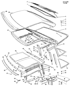 BODY MOLDINGS-SHEET METAL-REAR COMPARTMENT HARDWARE-ROOF HARDWARE Cadillac Allante 1987-1989 V HARDTOP/REMOVABLE