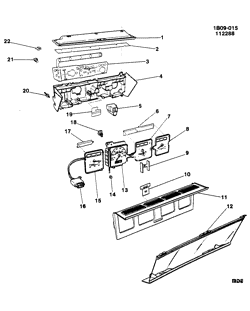 КРЕПЛЕНИЕ КУЗОВА-КОНДИЦИОНЕР-АУДИОСИСТЕМА Chevrolet Caprice 1989-1990 B CLUSTER ASM/INSTRUMENT PANEL (W/U39 GAGES)