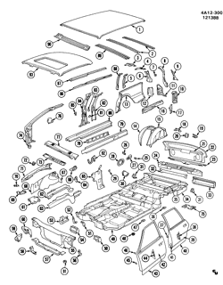 BODY MOLDINGS-SHEET METAL-REAR COMPARTMENT HARDWARE-ROOF HARDWARE Buick Century 1984-1988 A35 SHEET METAL/BODY