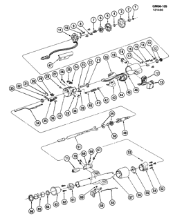 ПЕРЕДН. ПОДВЕКА, УПРАВЛ. Buick Lesabre 1987-1990 H STEERING COLUMN/TILT (F/S, A.T.)