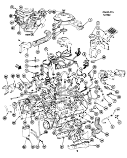 FUEL SYSTEM-EXHAUST-EMISSION SYSTEM Buick Riviera 1983-1983 E EMISSION CONTROLS-V8 (LV2/307Y)