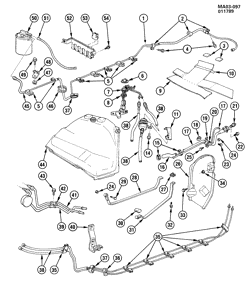 FUEL SYSTEM-EXHAUST-EMISSION SYSTEM Chevrolet Celebrity 1989-1989 A FUEL SUPPLY SYSTEM (LB6/2.8W)
