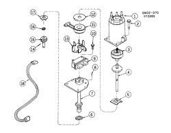 STARTER-GENERATOR-IGNITION-ELECTRICAL-LAMPS Chevrolet Cavalier 1985-1986 J DISTRIBUTOR/IGNITION (LQ5/2.0P)