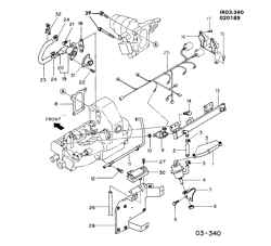 FUEL SYSTEM-EXHAUST-EMISSION SYSTEM Chevrolet Spectrum 1987-1989 R FUEL INJECTION SYSTEM ENGINE (1.5-9) TURBO