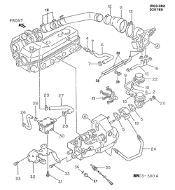 FUEL SYSTEM-EXHAUST-EMISSION SYSTEM Chevrolet Spectrum 1988-1989 R E.G.R. VALVE & RELATED PARTS (1.5-9) TURBO