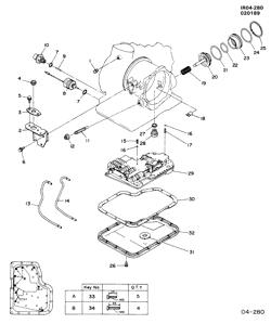 FREINS Chevrolet Spectrum 1985-1989 R AUTOMATIC TRANSMISSION CASE & OIL CONTROL