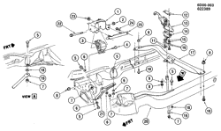 8-ЦИЛИНДРОВЫЙ ДВИГАТЕЛЬ Cadillac Brougham 1988-1990 D ENGINE & TRANSMISSION MOUNTING-V8 (LV2/307Y,LG8/5.0-9)