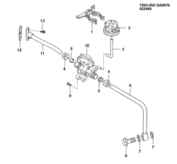 FUEL SYSTEM-EXHAUST-EMISSION SYSTEM Chevrolet Prizm 1990-1992 S E.G.R. VALVE & RELATED PARTS (1.6-5)(LW0)
