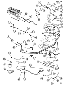 FUEL SYSTEM-EXHAUST-EMISSION SYSTEM Buick Somerset 1988-1991 N FUEL SUPPLY SYSTEM-2.3L L4 (LD2/2.3D)