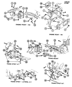 MOTEUR 4 CYLINDRES Chevrolet Cavalier 1990-1990 J ENGINE & TRANSMISSION MOUNTING-V6 (LH0/3.1T)
