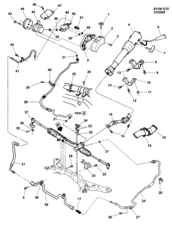 FRONT SUSPENSION-STEERING Cadillac Allante 1990-1990 V STEERING SYSTEM & RELATED PARTS