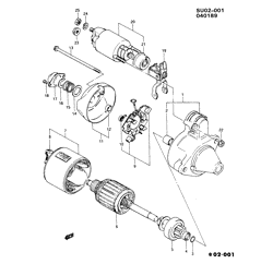 STARTER-GENERATOR-IGNITION-ELECTRICAL-LAMPS Chevrolet Sprint 1985-1988 M STARTER MOTOR (M/TRNS)