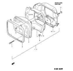 LÂMPADAS-ELÉTRICAS-IGNIÇÃO-GERADOR-MOTOR DE ARRANQUE Chevrolet Sprint 1988-1988 MS HEADLAMP WASHER-HEADLAMPS