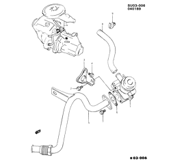 FUEL SYSTEM-EXHAUST-EMISSION SYSTEM Chevrolet Sprint 1985-1987 M AUXILIARY AIR SYSTEM (EXC TURBO OR Z49 CANADIAN)