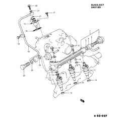 FUEL SYSTEM-EXHAUST-EMISSION SYSTEM Chevrolet Sprint 1987-1988 M FUEL INJECTION SYSTEM (W/TURBO)