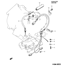 AUTOMATIC TRANSMISSION Chevrolet Sprint 1985-1988 M SOLENOID HARNESS & OIL PRESS CONTROL CABLE (A/TRNS)