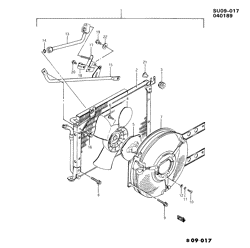 BODY MOUNTING-AIR CONDITIONING-AUDIO/ENTERTAINMENT Chevrolet Sprint 1987-1988 M A/C REFRIGERATION SYSTEM (C60)