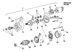 STARTER-GENERATOR-IGNITION-ELECTRICAL-LAMPS Buick Riviera 1990-1990 E STARTER MOTOR (DELCO)