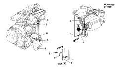 ТОРМОЗА Pontiac Sunbird 1987-1990 J AUTOMATIC TRANSMISSION OIL COOLER PIPES & INDICATOR-2.0L L4 (LT3/2.0M,MD9)