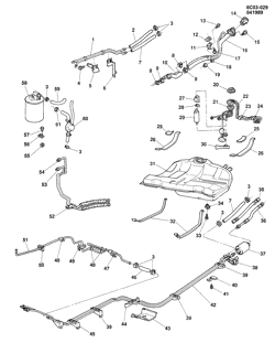 FUEL SYSTEM-EXHAUST-EMISSION SYSTEM Cadillac Fleetwood Sixty Special 1990-1990 C FUEL SUPPLY SYSTEM-V8 4.5L (4.5-3)(LW2)