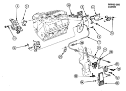 FUEL SYSTEM-EXHAUST-EMISSION SYSTEM Buick Regal 1988-1989 W ACCELERATOR CONTROL-V6(LB6,LH0)