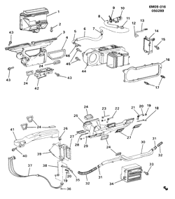 BODY MOUNTING-AIR CONDITIONING-AUDIO/ENTERTAINMENT Cadillac Seville 1986-1991 K AIR DISTRIBUTION SYSTEM
