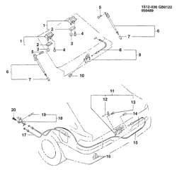 BODY MOLDINGS-SHEET METAL-REAR COMPARTMENT HARDWARE-ROOF HARDWARE Chevrolet Prizm 1989-1991 S68 LIFTGATE HARDWARE