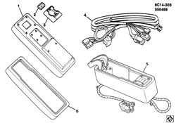 INTERIOR TRIM-FRONT SEAT TRIM-SEAT BELTS Cadillac Deville 1987-1988 C ARM REST/FRONT SEAT (UV8,UV9)