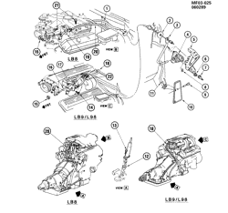 FUEL SYSTEM-EXHAUST-EMISSION SYSTEM Pontiac Firebird 1985-1990 F ACCELERATOR CONTROL-V6&V8 (LB8/2.8S,LB9/5.0F,L98/5.7)