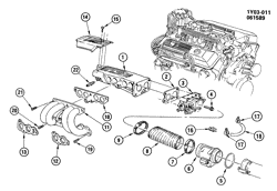 FUEL SYSTEM-EXHAUST-EMISSION SYSTEM Chevrolet Corvette 1985-1991 Y AIR INTAKE SYSTEM (L98/5.7-8)
