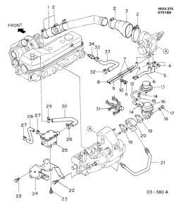 FUEL SYSTEM-EXHAUST-EMISSION SYSTEM Chevrolet Spectrum 1987-1987 R E.G.R. VALVE & RELATED PARTS (1.5-9) TURBO