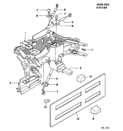 BODY MOUNTING-AIR CONDITIONING-AUDIO/ENTERTAINMENT Chevrolet Spectrum 1985-1989 R A/C & HEATER CONTROL ASM