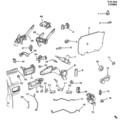 WINDSHIELD-WIPER-MIRRORS-INSTRUMENT PANEL-CONSOLE-DOORS Chevrolet Corsica 1987-1991 L69 DOOR HARDWARE/FRONT PART 2