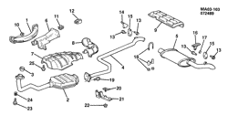 FUEL SYSTEM-EXHAUST-EMISSION SYSTEM Pontiac 6000 1990-1991 A35 EXHAUST SYSTEM-V6 (LH0/3.1T)