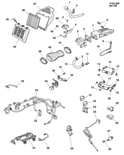 FUEL SYSTEM-EXHAUST-EMISSION SYSTEM Chevrolet Corvette 1990-1991 Y EMISSION CONTROLS PART 1-V8(L98)