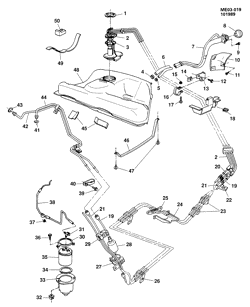 FUEL SYSTEM-EXHAUST-EMISSION SYSTEM Buick Riviera 1990-1990 E FUEL SUPPLY SYSTEM
