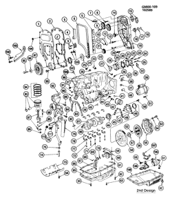 MOTEUR 6 CYLINDRES Buick Somerset 1988-1991 N ENGINE ASM-2.3L L4 PART 1 (LD2/2.3D)