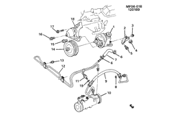 FRONT SUSPENSION-STEERING Chevrolet Camaro 1988-1989 F STEERING SYSTEM & RELATED PARTS (LB8/2.8S)