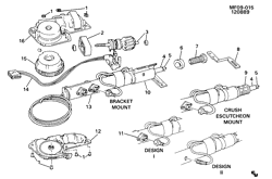 BODY MOUNTING-AIR CONDITIONING-AUDIO/ENTERTAINMENT Chevrolet Camaro 1982-1988 F ANTENNA/ELECTRIC (U75)