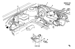 КРЕПЛЕНИЕ КУЗОВА-КОНДИЦИОНЕР-АУДИОСИСТЕМА Buick Skylark 1988-1990 N A/C CONTROL SYSTEM ELECTRICAL-2.3L V4 (LD2/2.3D)