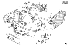 КРЕПЛЕНИЕ КУЗОВА-КОНДИЦИОНЕР-АУДИОСИСТЕМА Chevrolet Corvette 1984-1984 Y A/C REFRIGERATION SYSTEM (L83)