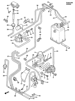 FUEL SYSTEM-EXHAUST-EMISSION SYSTEM Chevrolet Sprint 1989-1991 MR,M08-68-67 EMISSION CONTROLS (W/CALIF, EXC TURBO OR MS MODELS)