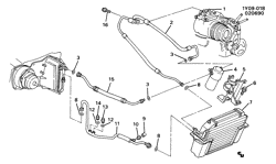 BODY MOUNTING-AIR CONDITIONING-AUDIO/ENTERTAINMENT Chevrolet Corvette 1988-1991 Y A/C REFRIGERATION SYSTEM (L98)