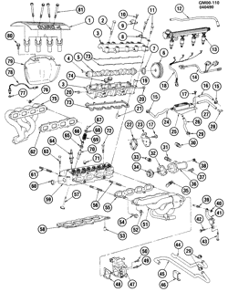 MOTEUR 6 CYLINDRES Buick Skylark 1988-1989 N ENGINE ASM-2.3L L4 PART 2 (LD2/2.3D)