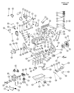MOTEUR 6 CYLINDRES Buick Somerset 1987-1989 N ENGINE ASM-2.5L L4 PART 1 (L68/2.5U)