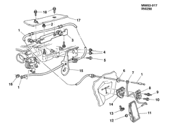 FUEL SYSTEM-EXHAUST-EMISSION SYSTEM Pontiac Grand Prix 1989-1990 W ACCELERATOR CONTROL-V6 (LG5/3.1V)