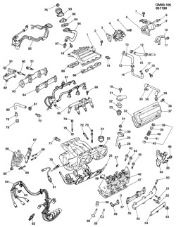 6-CYLINDER ENGINE Buick Regal 1989-1989 W ENGINE ASM-3.1L V6 PART 2 (LH0/3.1T)