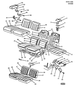 INTERIOR TRIM-FRONT SEAT TRIM-SEAT BELTS Buick Lesabre 1991-1991 H SEAT ASM/FRONT (AM6)