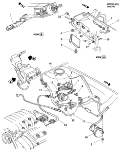 FUEL SYSTEM-EXHAUST-EMISSION SYSTEM Pontiac Grand Prix 1991-1991 W CRUISE CONTROL-V6 (LQ1/3.4X)